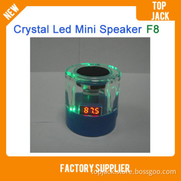 Mini Portable Crystal LED Flash F8 Speaker